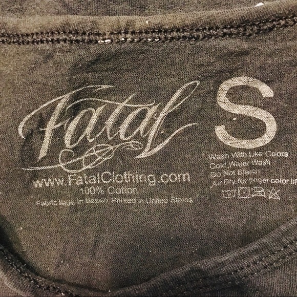 Fatal Black graphic tank top sz S - Picture 4 of 4